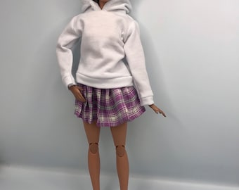 Dolls full outfit bundle. Dolls skirt dolls hoodie dolls shoes