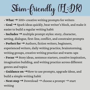 Creative Writing Prompts for Authors: 500+ Story Ideas & Exercises (PDF) image 5