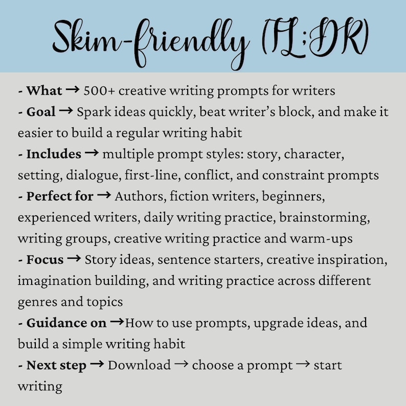 Creative Writing Prompts for Authors: 500+ Story Ideas & Exercises (PDF) image 5