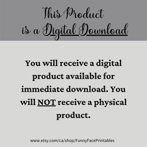 Pode incluir: An&uacute;ncio de um produto digital para download. O texto diz "This Product is a Digital Download." Explica que o comprador receber&aacute; um produto digital dispon&iacute;vel para download imediato e n&atilde;o um produto f&iacute;sico.