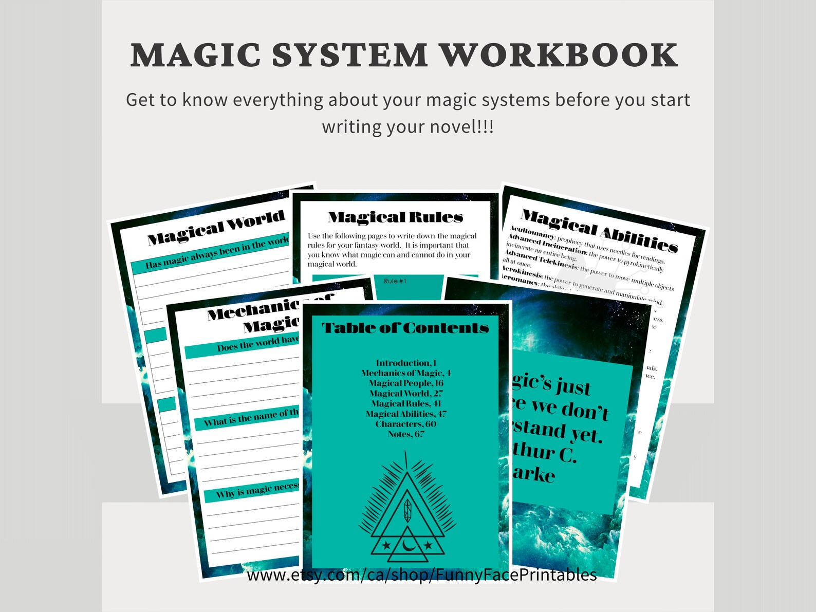 Magic Workbook for Writers Magic System Workbook for Writers - Etsy Canada
