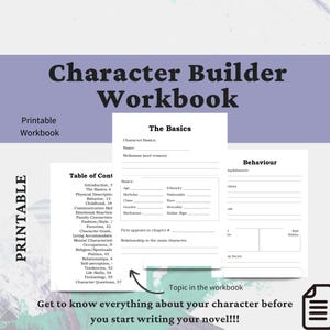 Cuaderno de trabajo para la creación de personajes: Cómo crear un personaje ficticio (PDF imprimible)