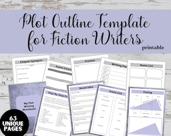 Plot Outline Template for Fiction Writers: Story Planner (PDF Digital Download)