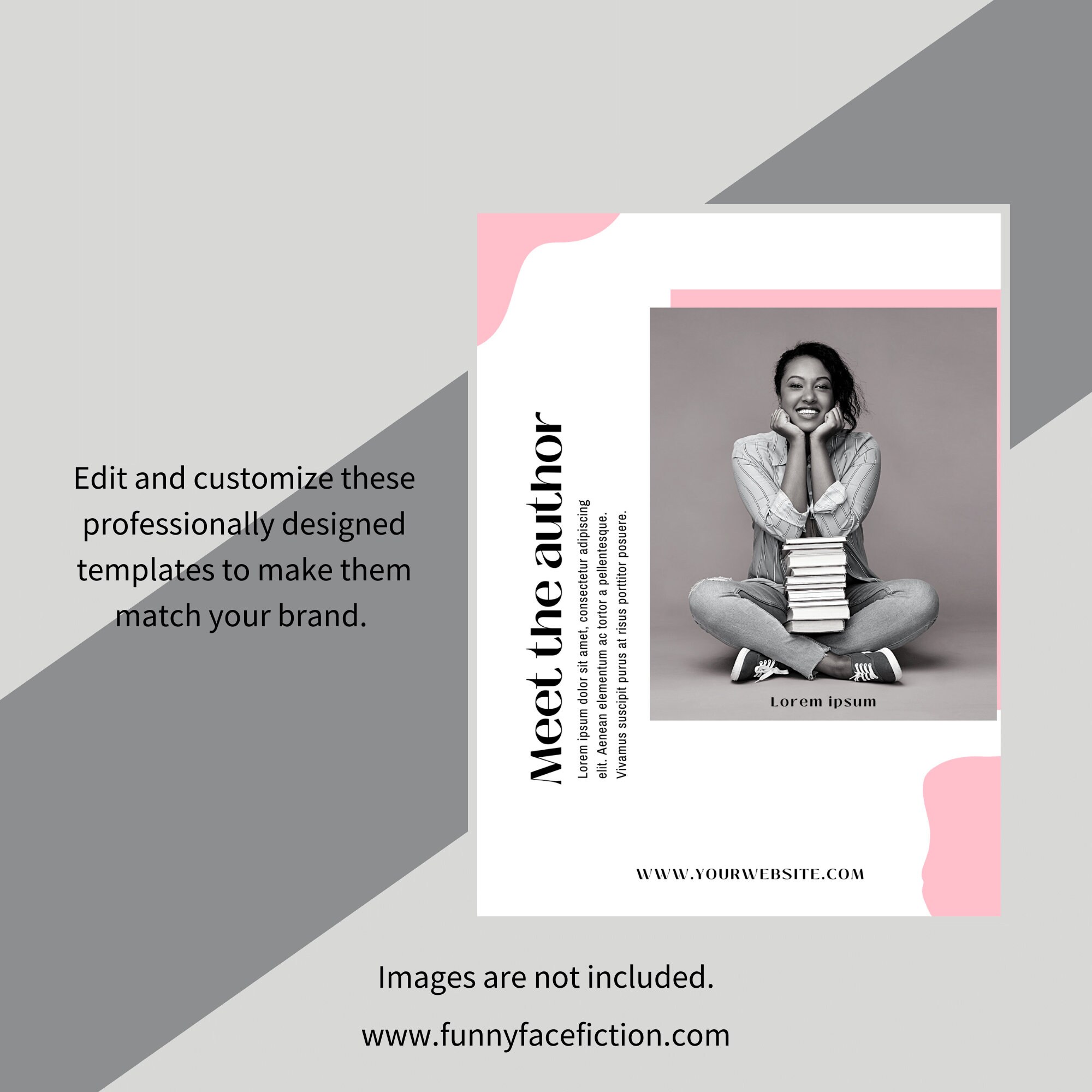 Author Media Kit Template for Writers Canva Author Media Kit Etsy