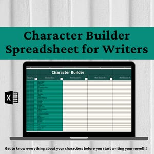 Character Builder Spreadsheet for Writers (Digital Download)