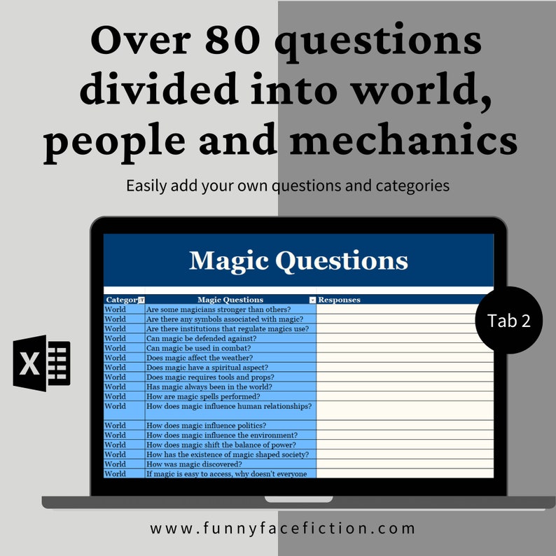 Questions About Magic Create a Magic System Excel Spreadsheet: World Building for Writers ...
