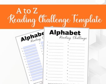 A bis Z Reading Challenge Vorlage: Alphabet Book Tracker (druckbar, digitaler Download)