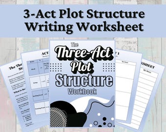 Three-Act Plot Structure Worksheet: Novel Writing Planner for Writers (PDF)