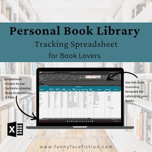 Excel Book Library Template: Reading Log & Book Inventory (Digital Download)