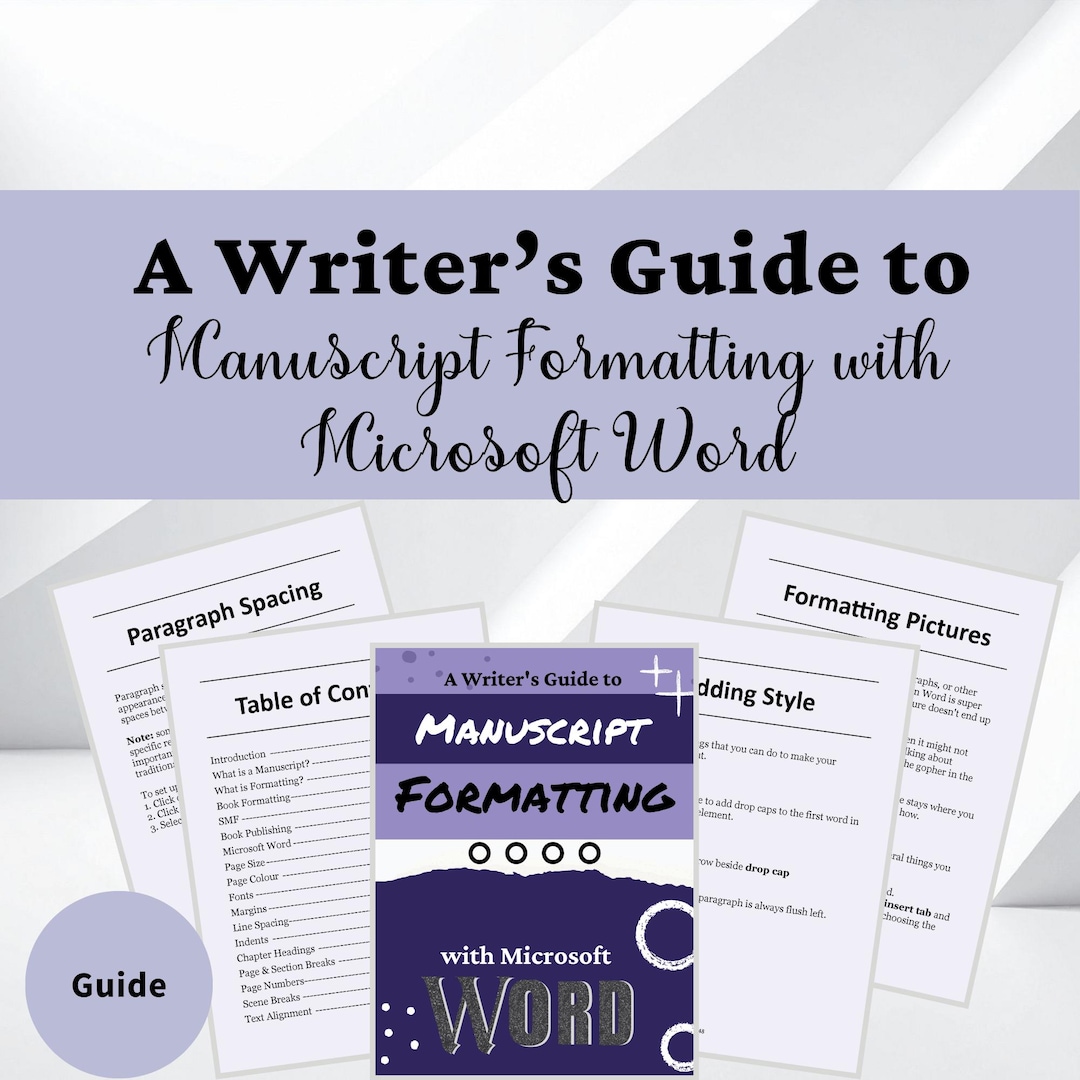 How to Format a Book in Microsoft Word: Manuscript Formatting Guide ...