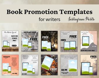 Book Promotion Templates for Writers: Canva Templates