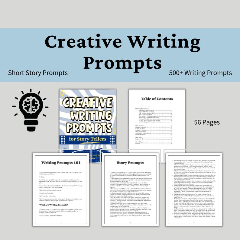 Creative Writing Prompts for Authors: 500+ Story Ideas & Exercises (PDF) image 2