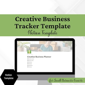 クリエイティブビジネストラッカー Notion テンプレート: 小規模ショッププランナー (デジタルダウンロード)