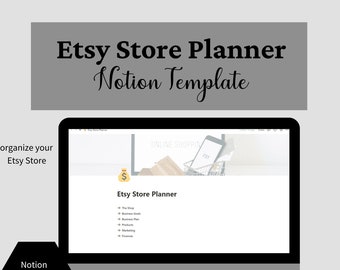 Etsy Seller Notion Planner Template, Notion Template for Etsy Sellers, Etsy Shop Planner, Etsy Store Template Notion, Notion for Etsy Store