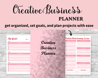 Creative Business Planner: Printable Small Business Tracker (PDF Digital Download)