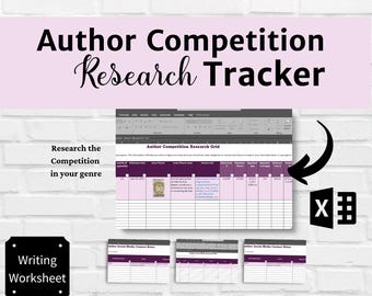 Author Competition Research Tracker: Excel Template for Novel Planning and Genre Research (Digital Download)