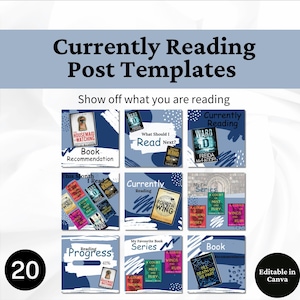 Aktueller Artikel Square Post Canva Templates: Booksagram Posts (PDF)