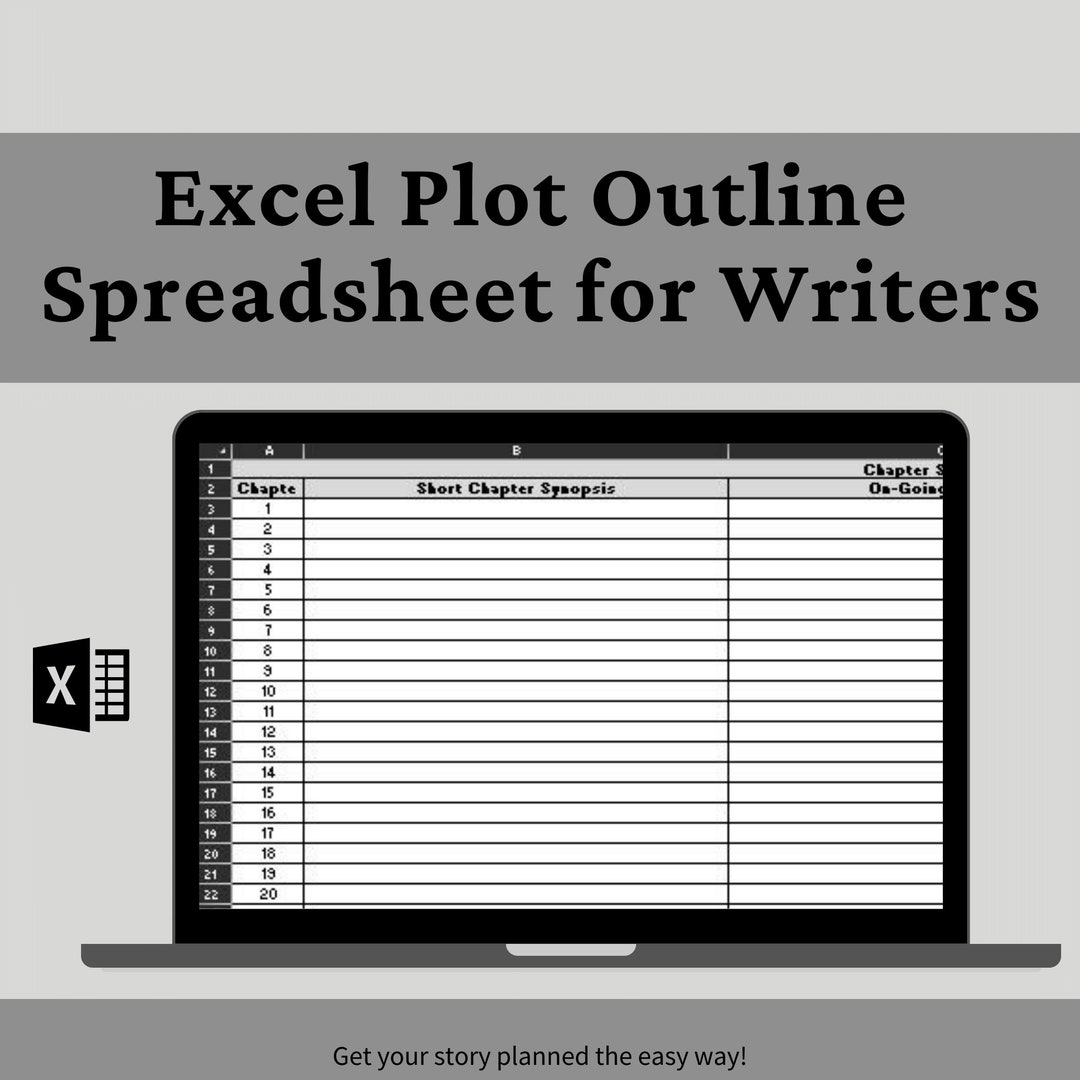 Excel Plot Outline Spreadsheet for Writers, Spreadsheet for Writers Excel Plot Outline Spreadsheet for Writers, Spreadsheet for Writers