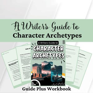 Può includere: Un libro e un quaderno di lavoro di A Writers Guide to Character Archetypes. La copertina presenta il titolo in grandi lettere nere, con il sottotitolo "12 archetipi essenziali per creare personaggi accattivanti".