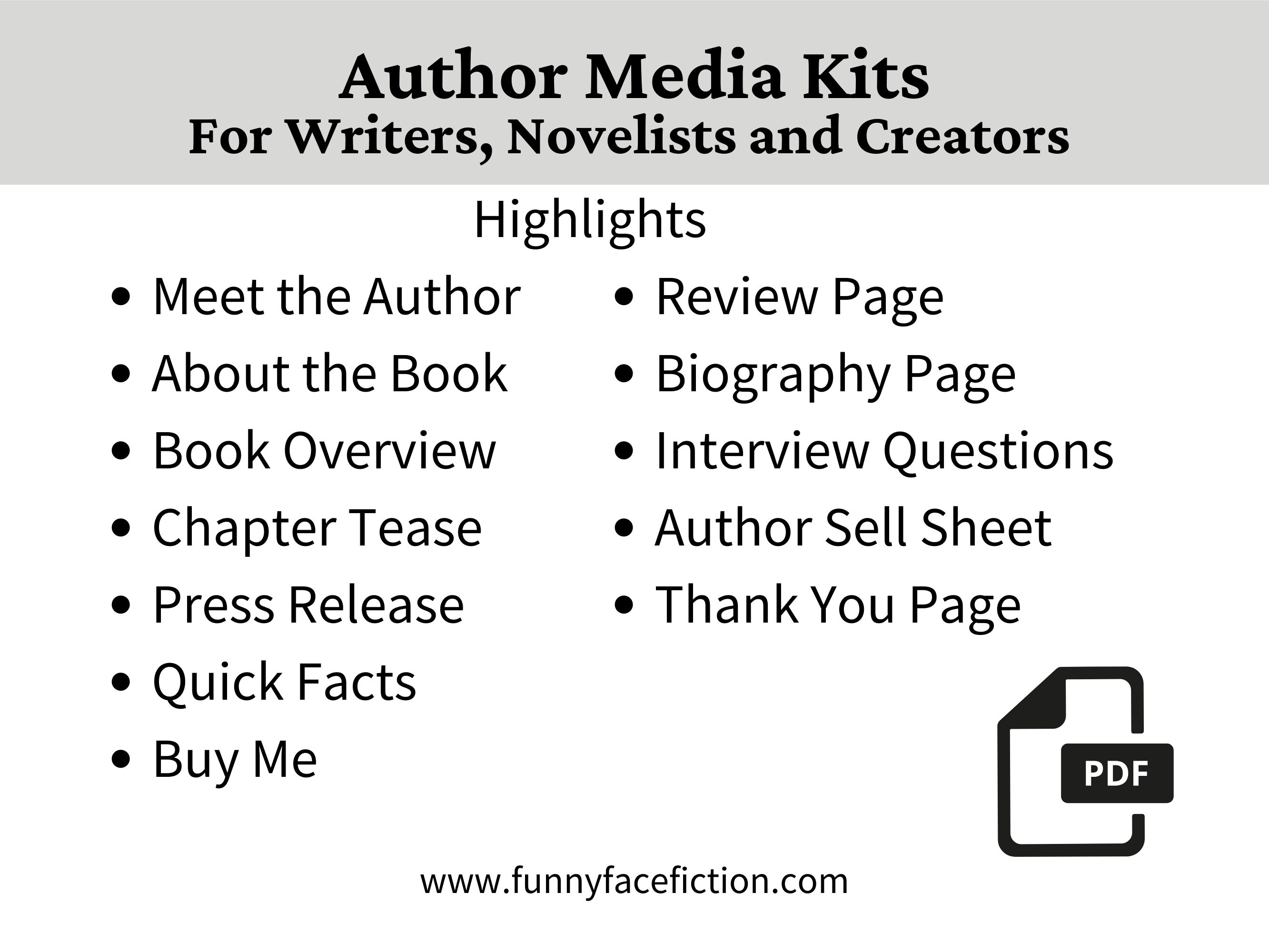 Author Media Kit Template for Writers Canva Author Media Kit Etsy