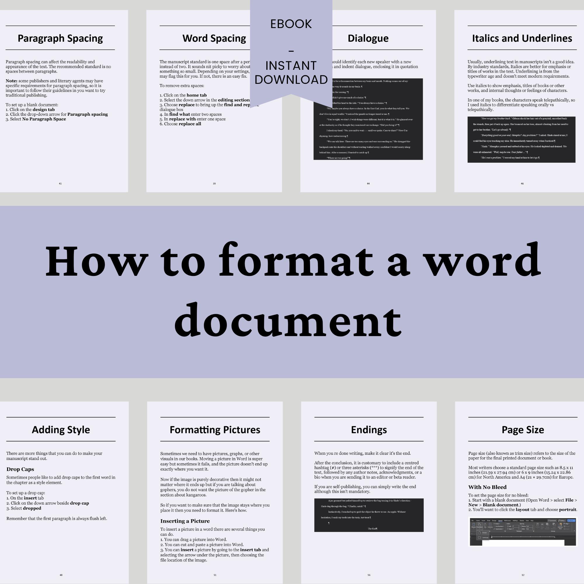 How to Format a Book in Microsoft Word: Manuscript Formatting Guide ...
