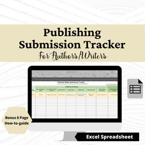 Suivi des soumissions médias des auteurs : feuille de calcul Excel pour les écrivains (téléchargement numérique)