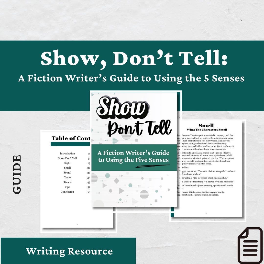 Writing Guide Book Pdf Fiction Writer's Guide Show, Don't Tell - Using the Five Senses (PDF ...
