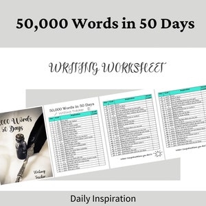 Printable Writing Tracker Novel Writing Word Tracker - Etsy