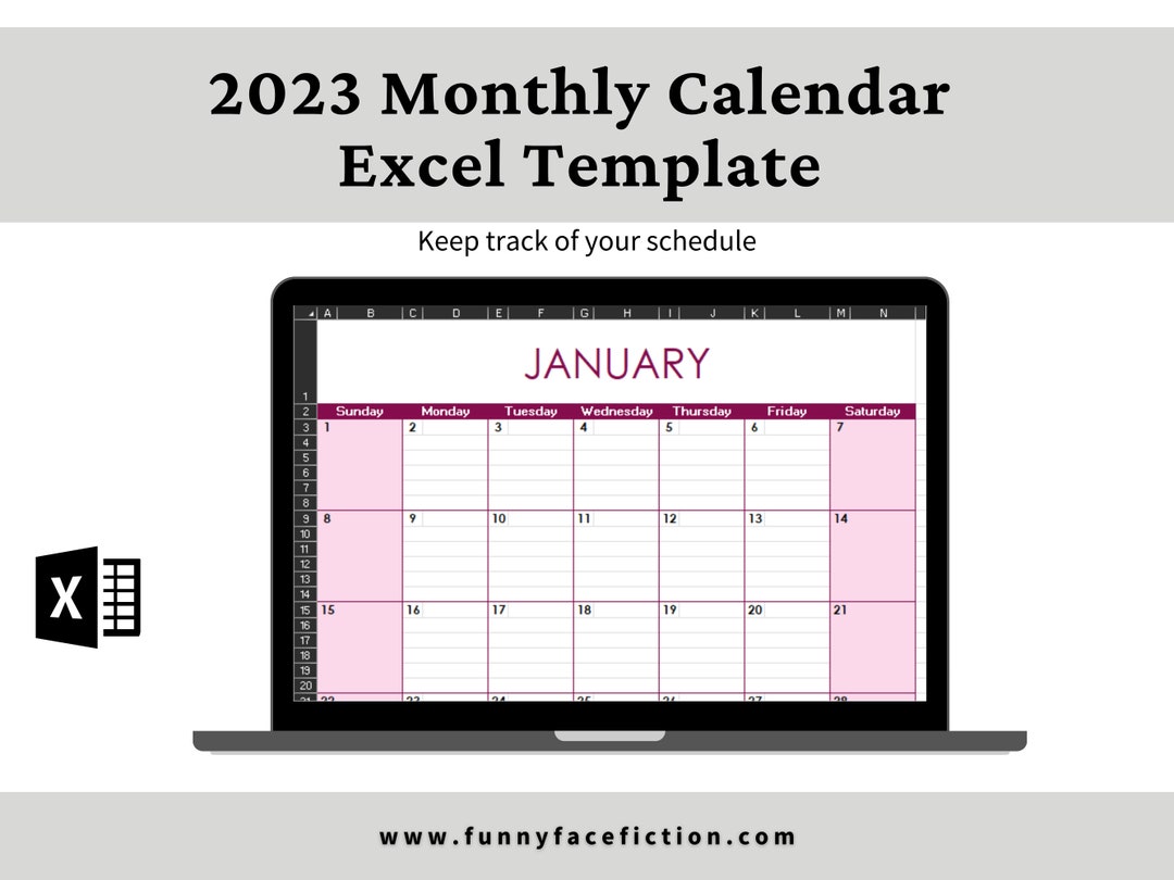 Excel monthly calendar template