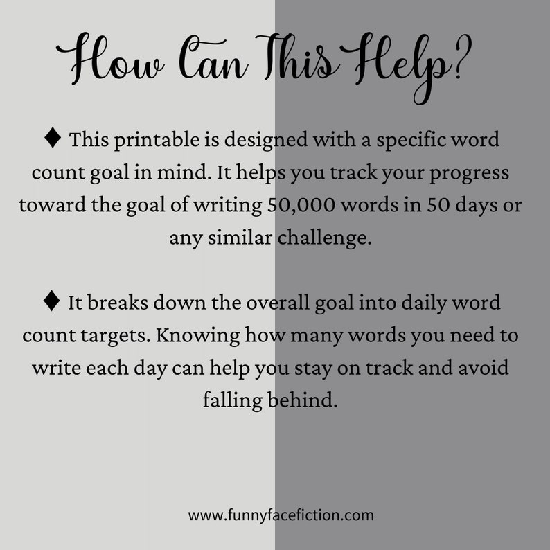 Printable Writing Tracker, Novel Writing Word Tracker, Printable Author Tracker, Printable Goal ...