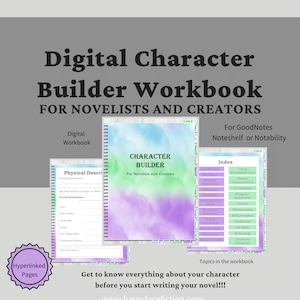 Character Builder Digital Workbook: Fiction Writing Planner (PDF)
