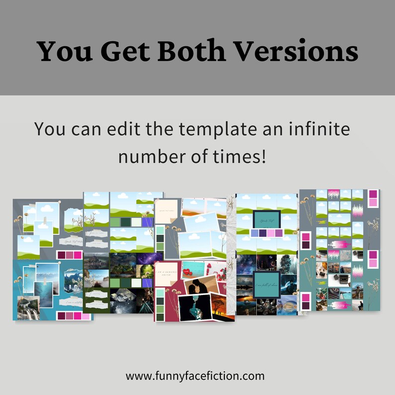 Canva Vision Board Templates Canva Mood Board Templates Etsy UK