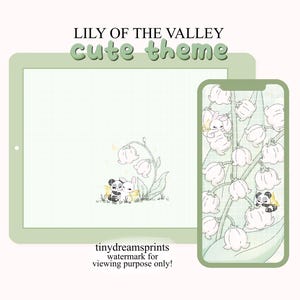 floral Ipad phone theme tablet homescreen lily of the valley wallpaper theme kawaii tablet aesthetic cute background animals wallpapers