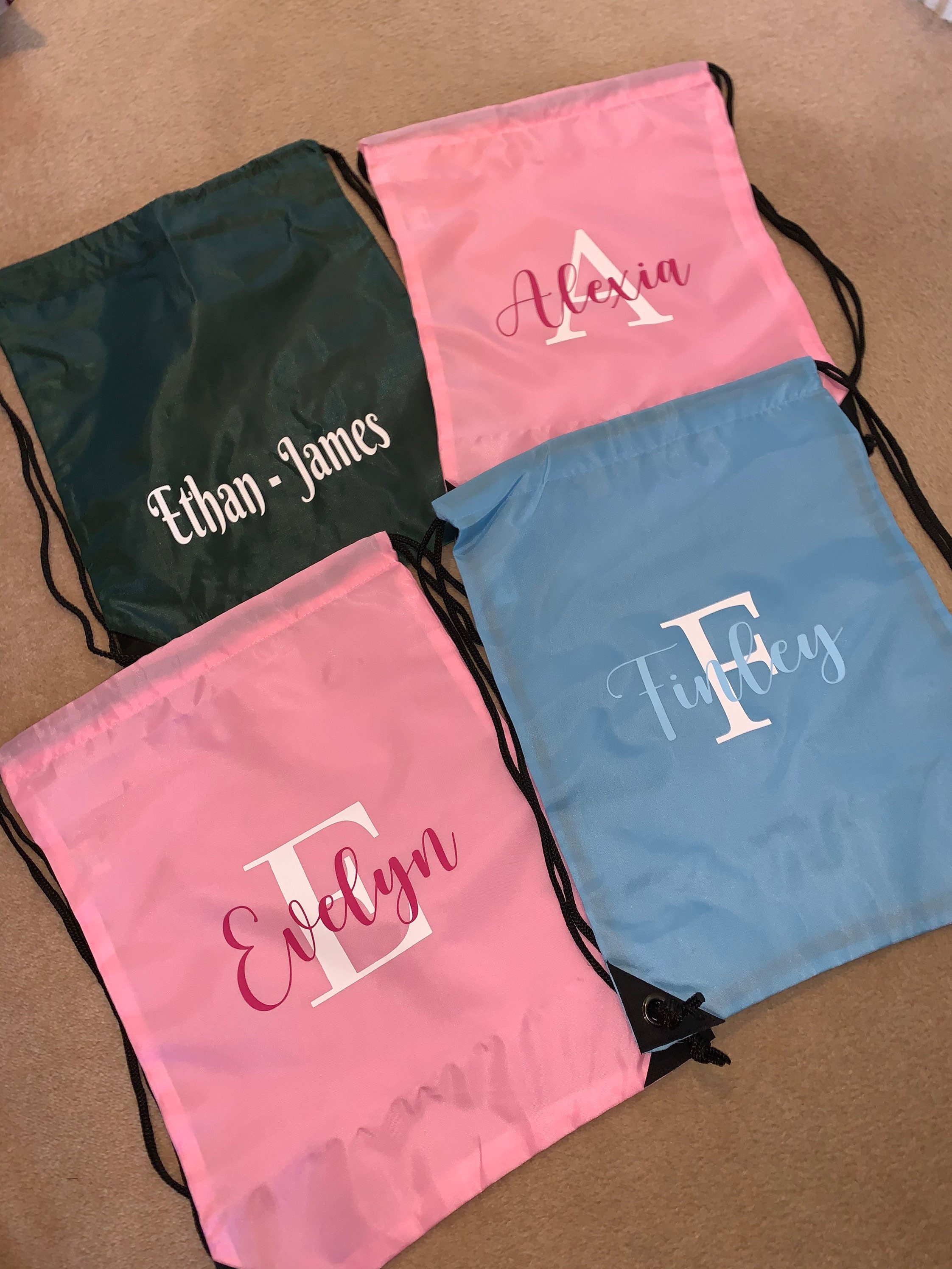 Personalised childrens PE bag school PE bag personalised Etsy