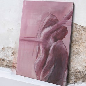 ROSA - Pareja sensual Lienzo Pintura Imprimir Cuadros enmarcados Arte de pared Dormitorio Sala de estar Decoración del hogar Arte moderno