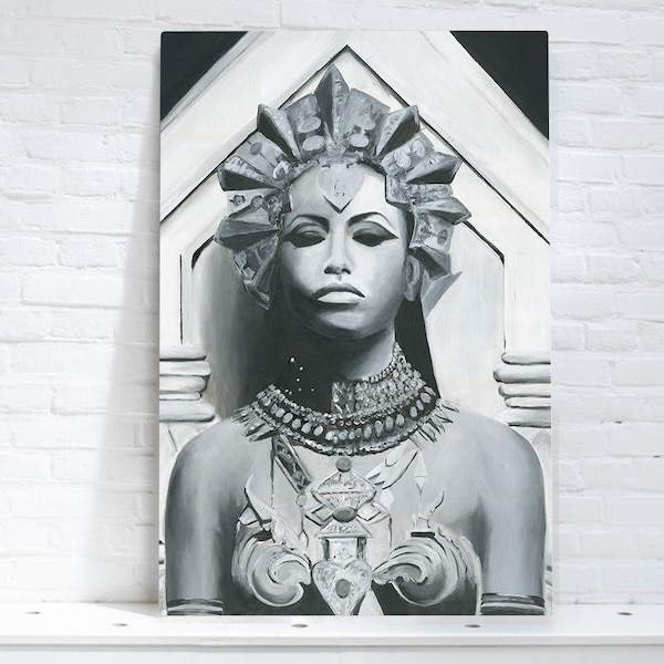 AKASHA - Aalyiah Queen of Damned Woman LeinwandBild Bilder Gerahmt Bilder Wand Kunst Schlafzimmer Wohnzimmer Wohndekoration Moderne Kunst