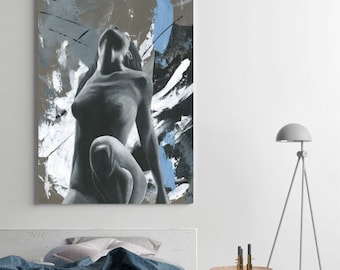 Leinwandbild „Sinnliche Frau“ – Moderne Wanddekoration fürs Schlafzimmer