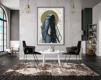 Leinwanddruck „Akt einer Frau“ – Sinnliche moderne Kunst, gerahmtes Wandbild