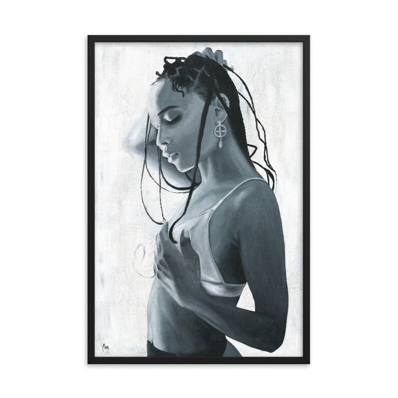Zoe Kravitz Abstract Art Print: Sensual Woman Canvas Poster, Modern Home Decor Framed Poster