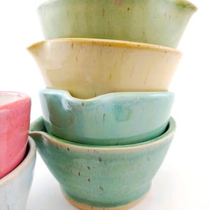 Ceramic Matcha Bowl with Spout – Handmade Chawan in Serene Seasonal Colors – Great for Tea Lovers