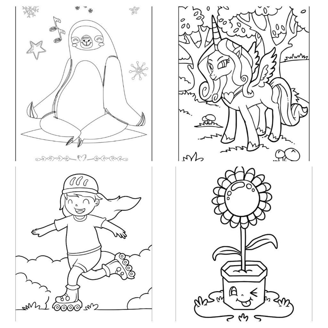Assorted Collection of Coloring Pages for Kids | Etsy