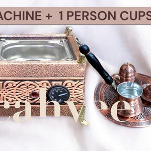 Sand Coffee Machine Copper Hanmade & 1 or 2 Person Coffee set, Turkish Handmade