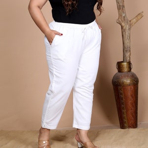 Women's plus size cotton pants store