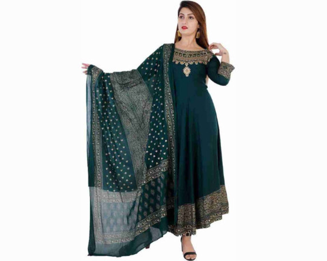 Indian Dress for Women Plus Size India Dress Anarkali Gown Etsy