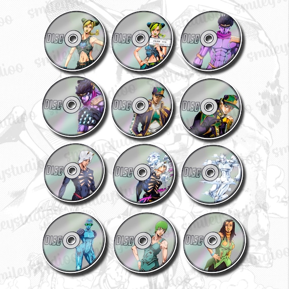 Jojo's Bizarre Adventure DISC Vinyl Decal Stickers Etsy Australia