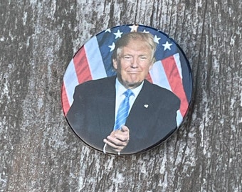 Patriotic President Donald Trump - 2 1/4 Pinback Button