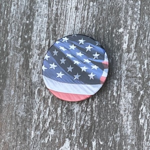 Patriotic American Flag - 2 1/4 Pinback Button