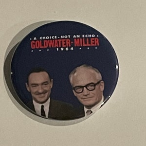 Goldwater/Miller for President - 2 1/4 Pinback Button