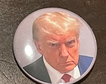 Donald Trump Real Mugshot - 2 1/4 Pinback Button