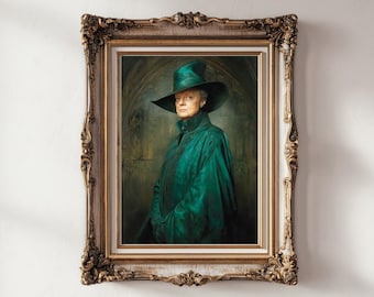 Renaissance Magic School Witch Portrait: Wizard Gothic Decor (Digital Download)